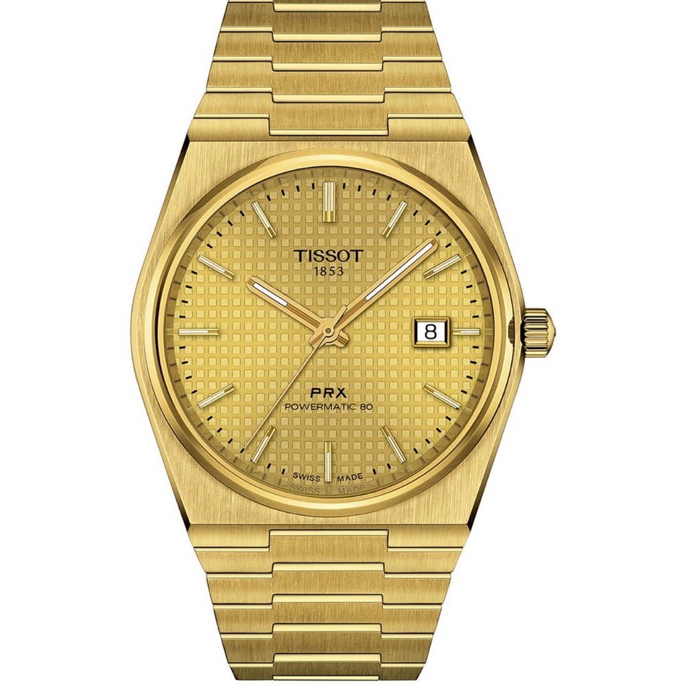 Tissot Men’s Swiss Automatic PRX Powermatic 80 Gold PVD Stainless Steel Watch